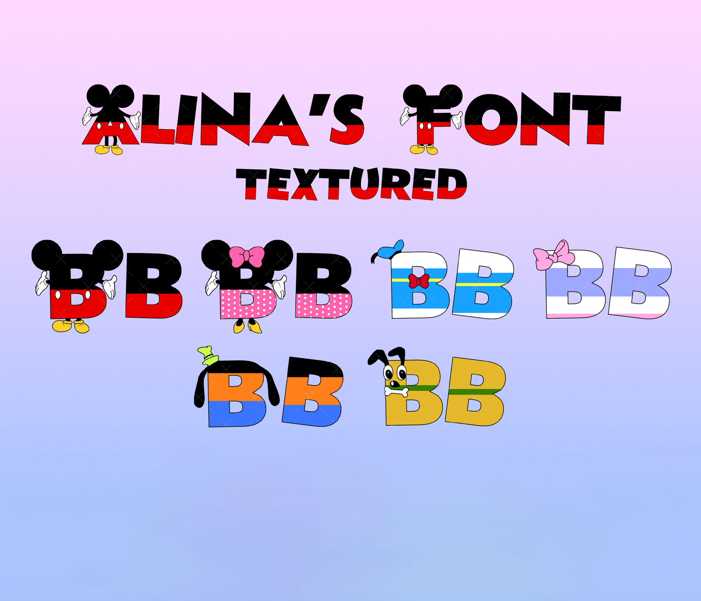 Whimsical Pals Fonts Textured Big Bundle