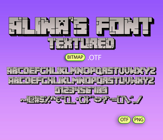 Block Craft Font Textured