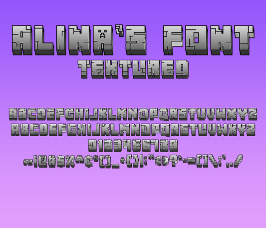 PixelCraft Font Textured