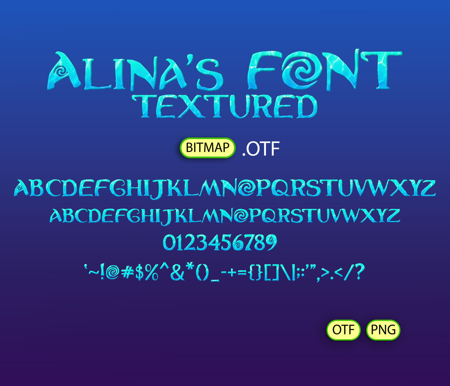 Ocean Voyager Font Textured