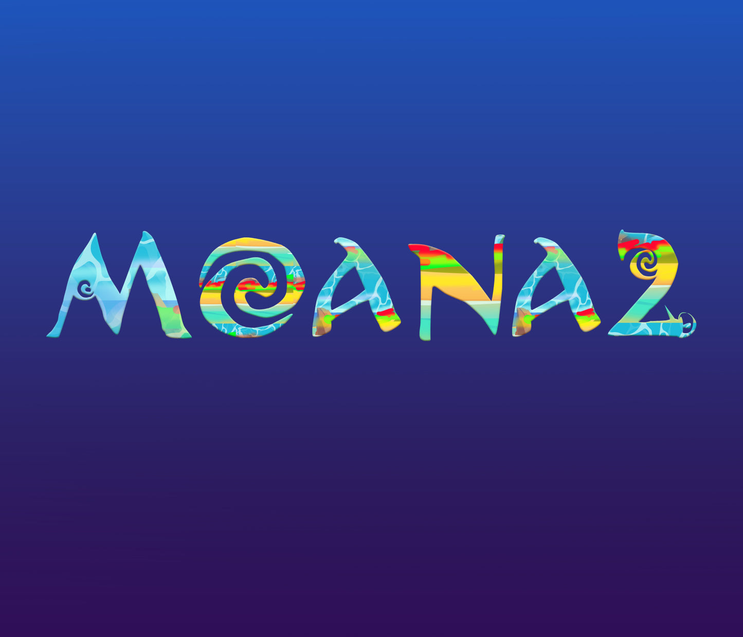 Moana 2:  Textured Moana Font