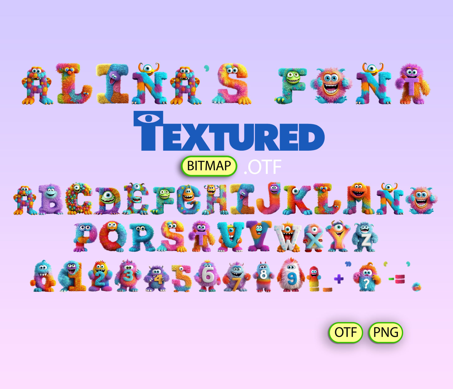 Friendly Scarer Fonts Textured Bundle