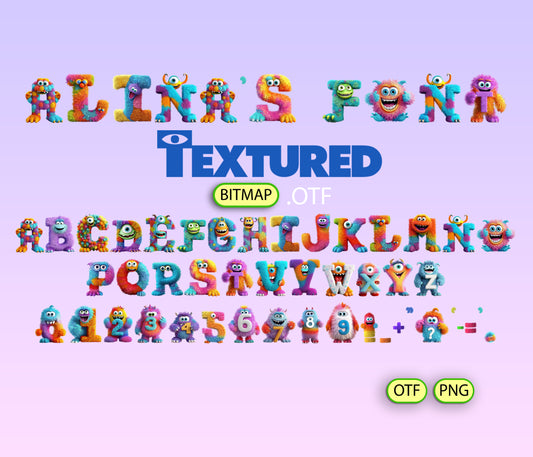 Friendly Scarer Fonts Textured Bundle