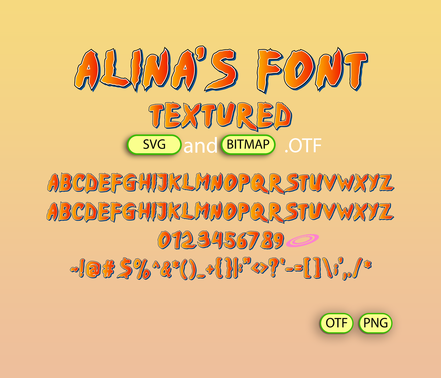 Ninja Quest Font Textured