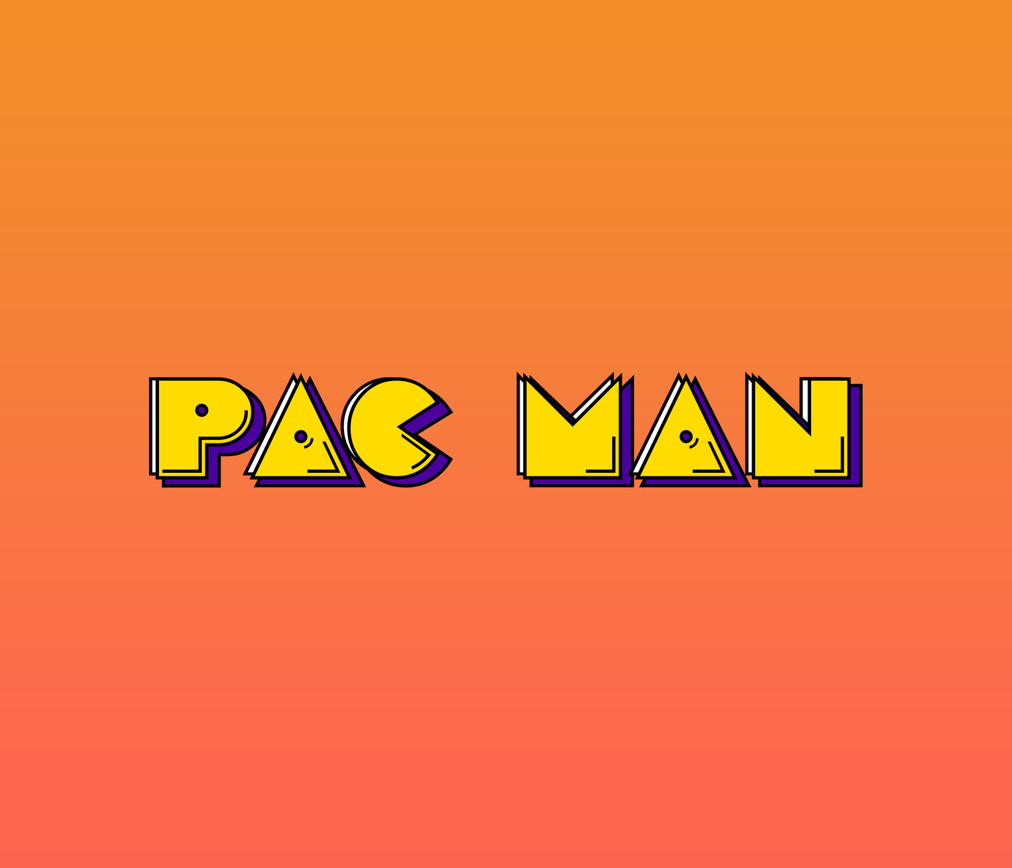 Pac-Man Font Textured