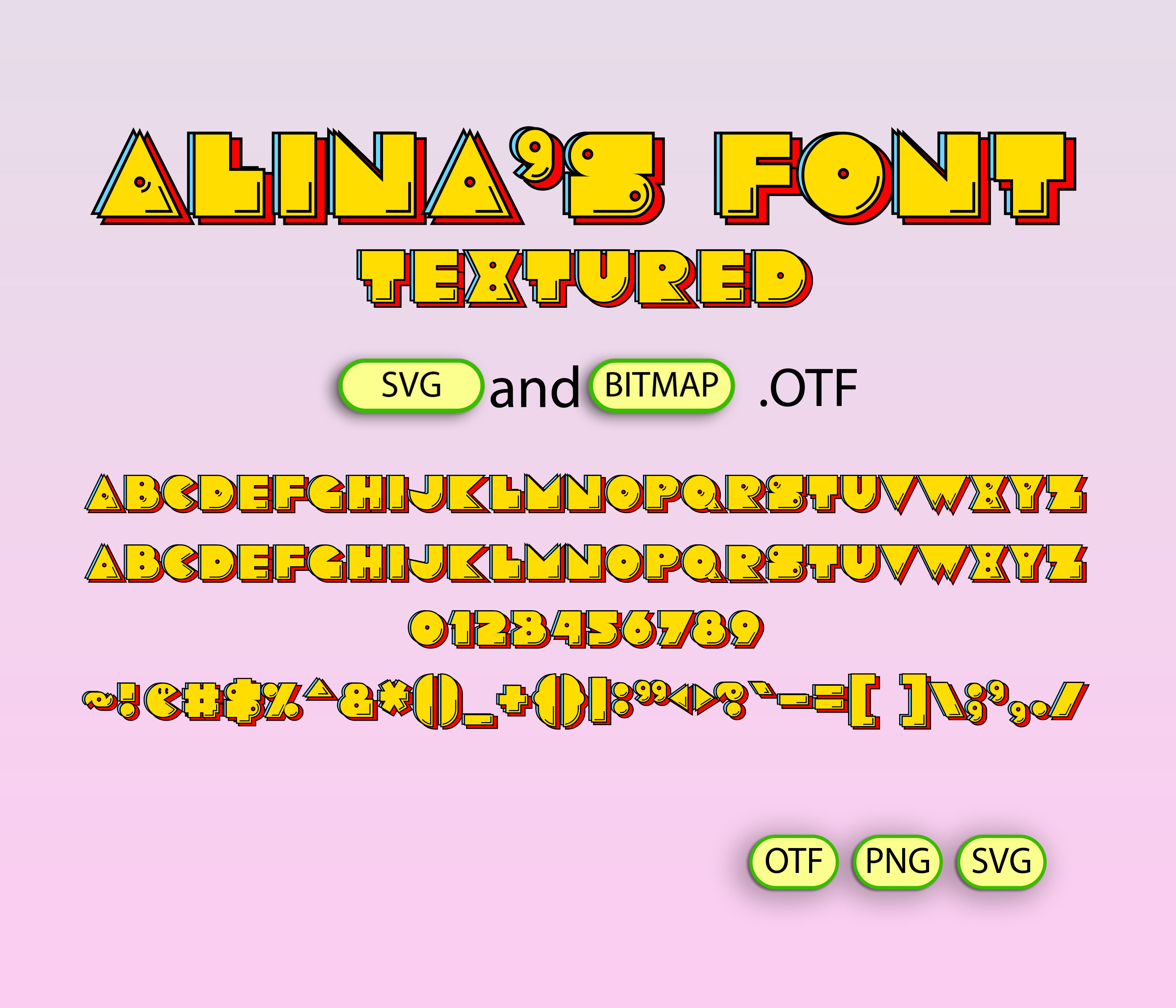 Arcade Classic Retro Font Textured – Alina's Fonts