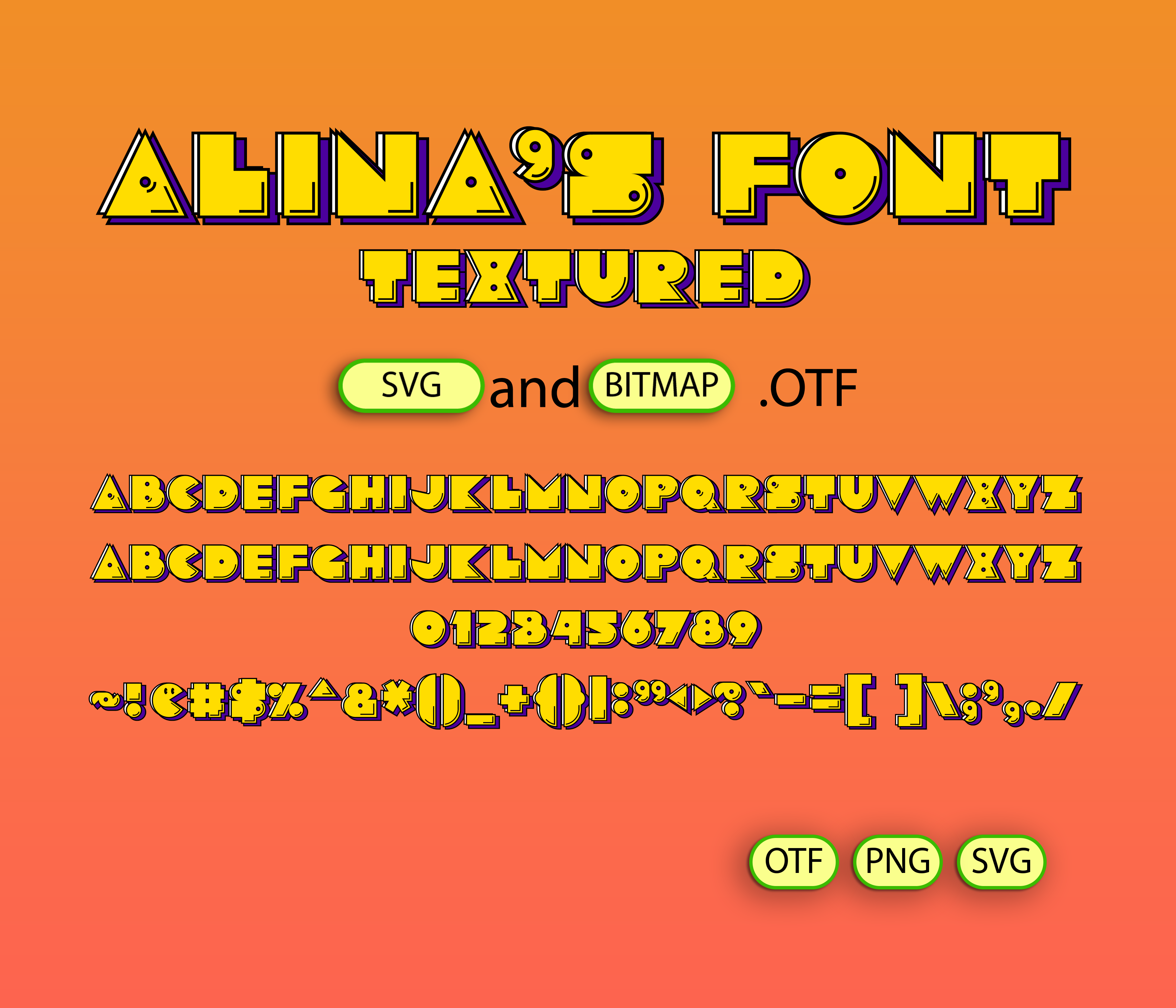 Arcade Font Textured – Alina's Fonts
