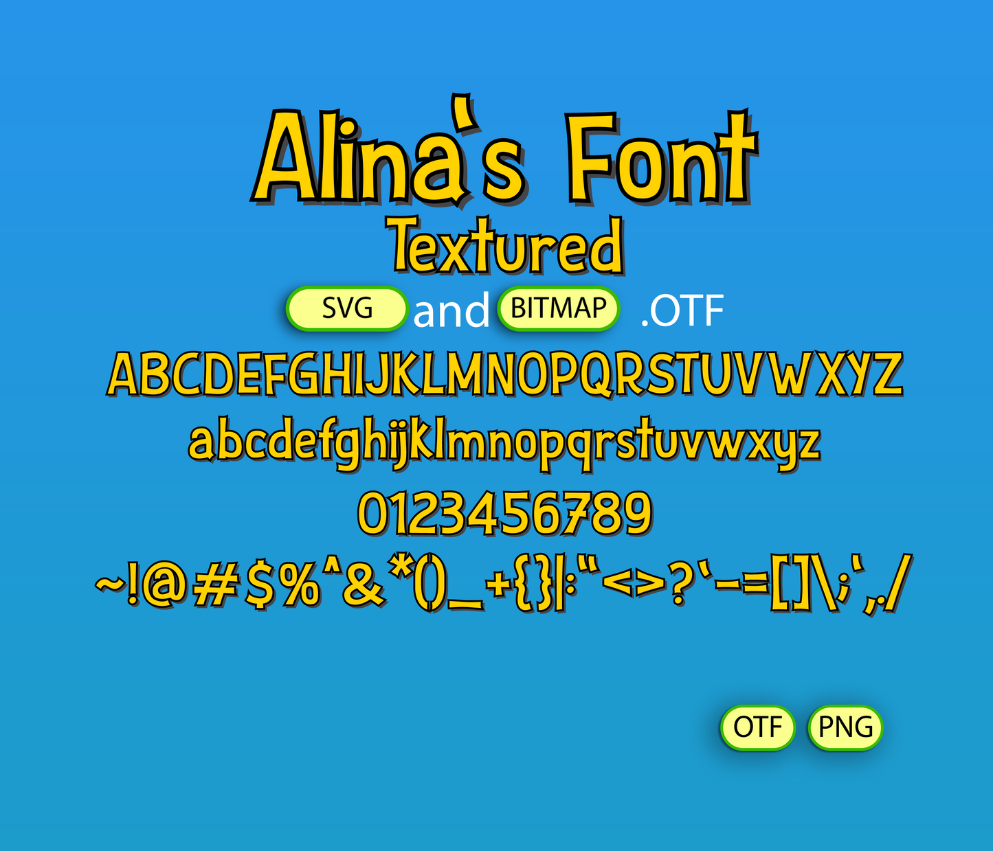 Timeless Toons Font Textured