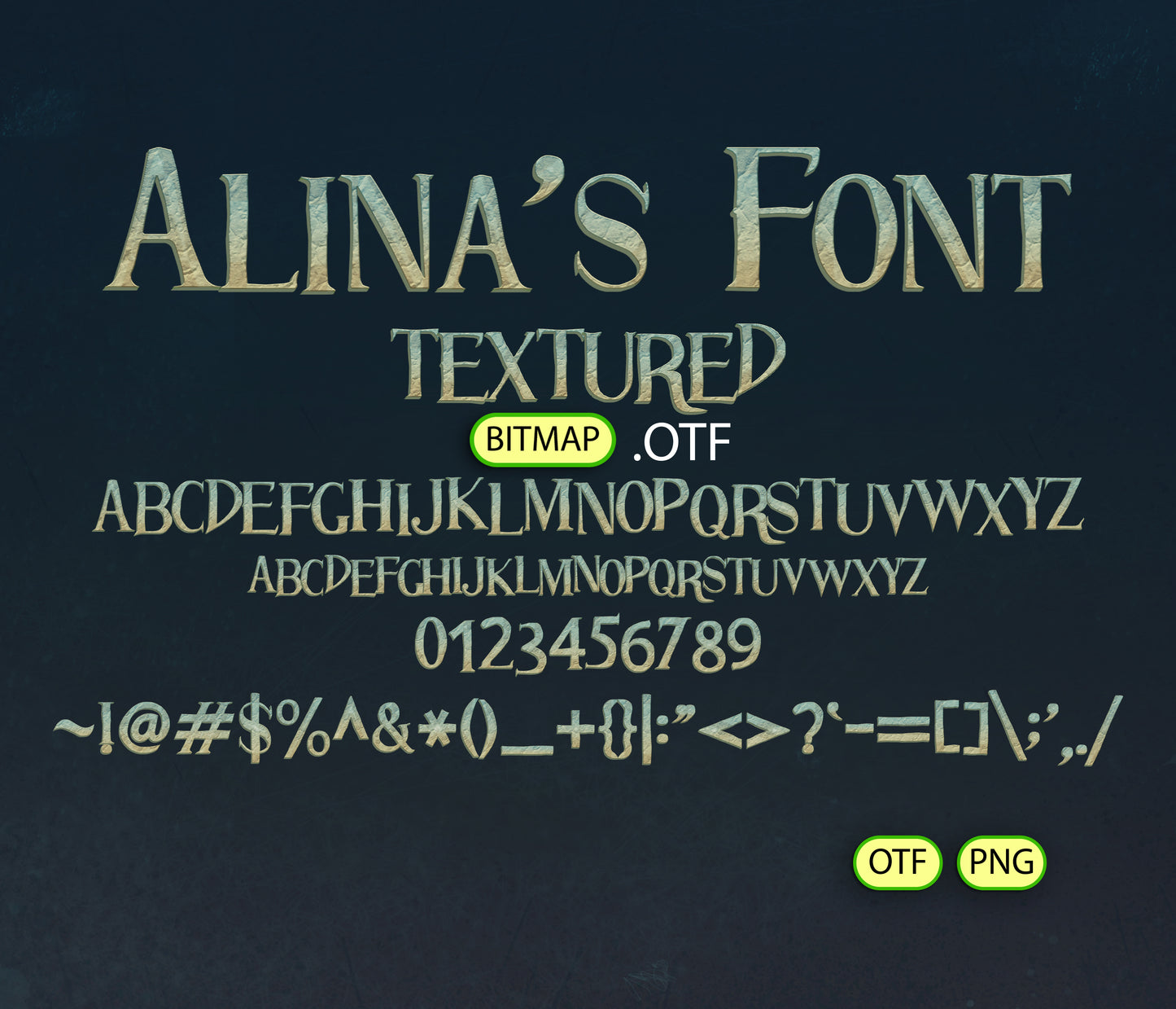 Magical Journey to Enchanted Land Font Textured