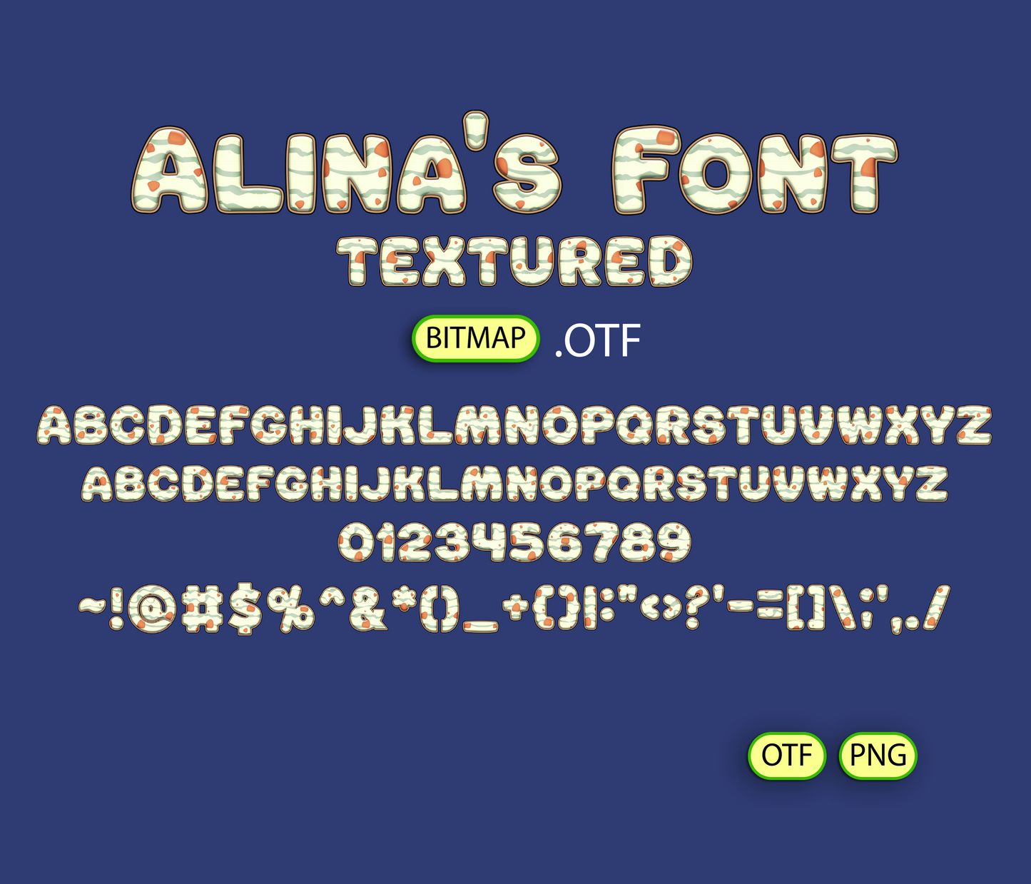 FREE Irregular Fragments Pattern Font