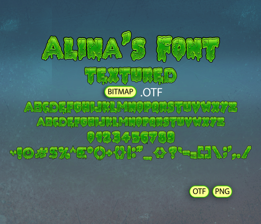 Sewer Ninjas Slime Font Textured Bundle