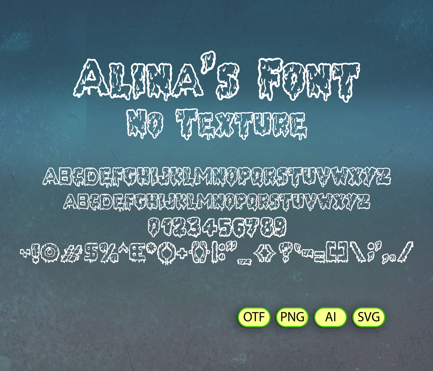 Sewer Ninjas Slime Font Textured Bundle