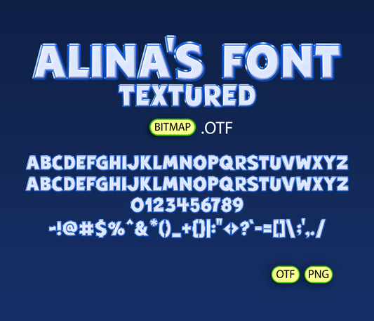 Tiny Blue Village Font Textured