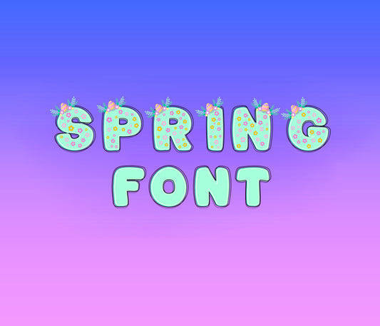 Spring Holiday Typeface Vibrant Patterned Font
