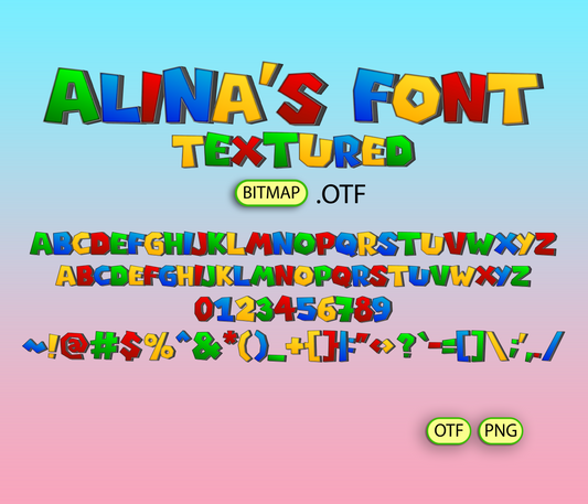 The Playful World of Plumber Pals Font Textured