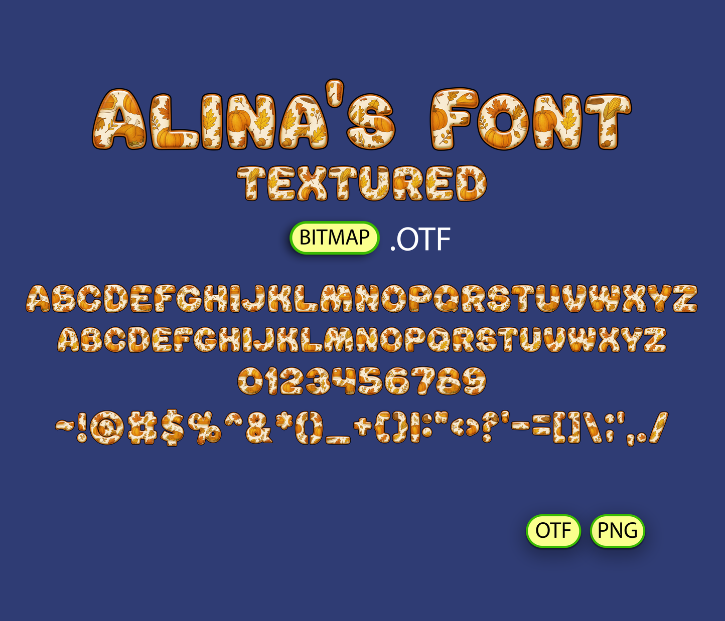 FREE Harvest Gratitude Pattern Font