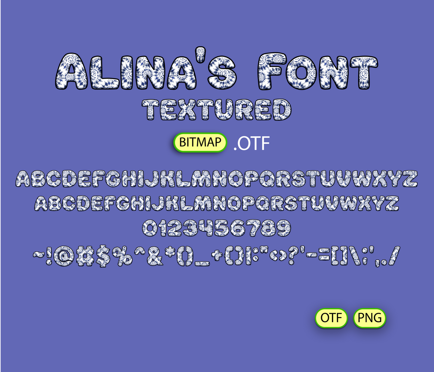FREE Chromatic Swirl Pattern Font