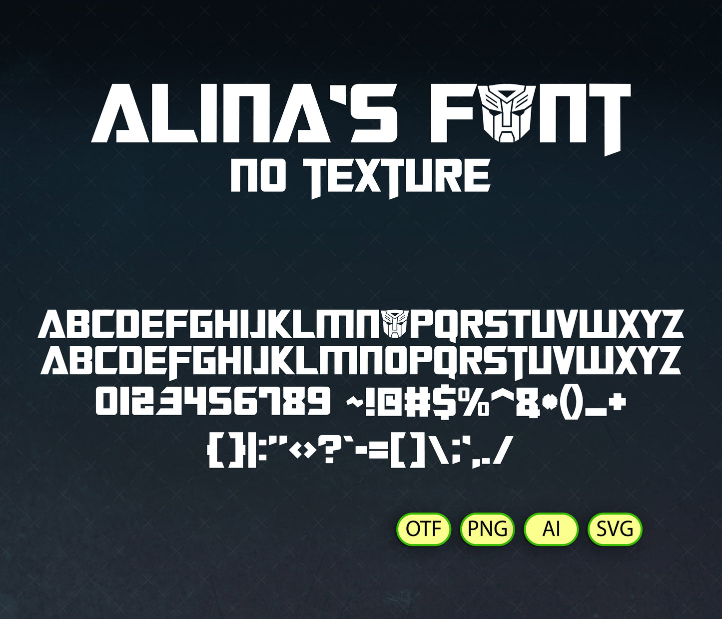 Robo-Shift Font Textured