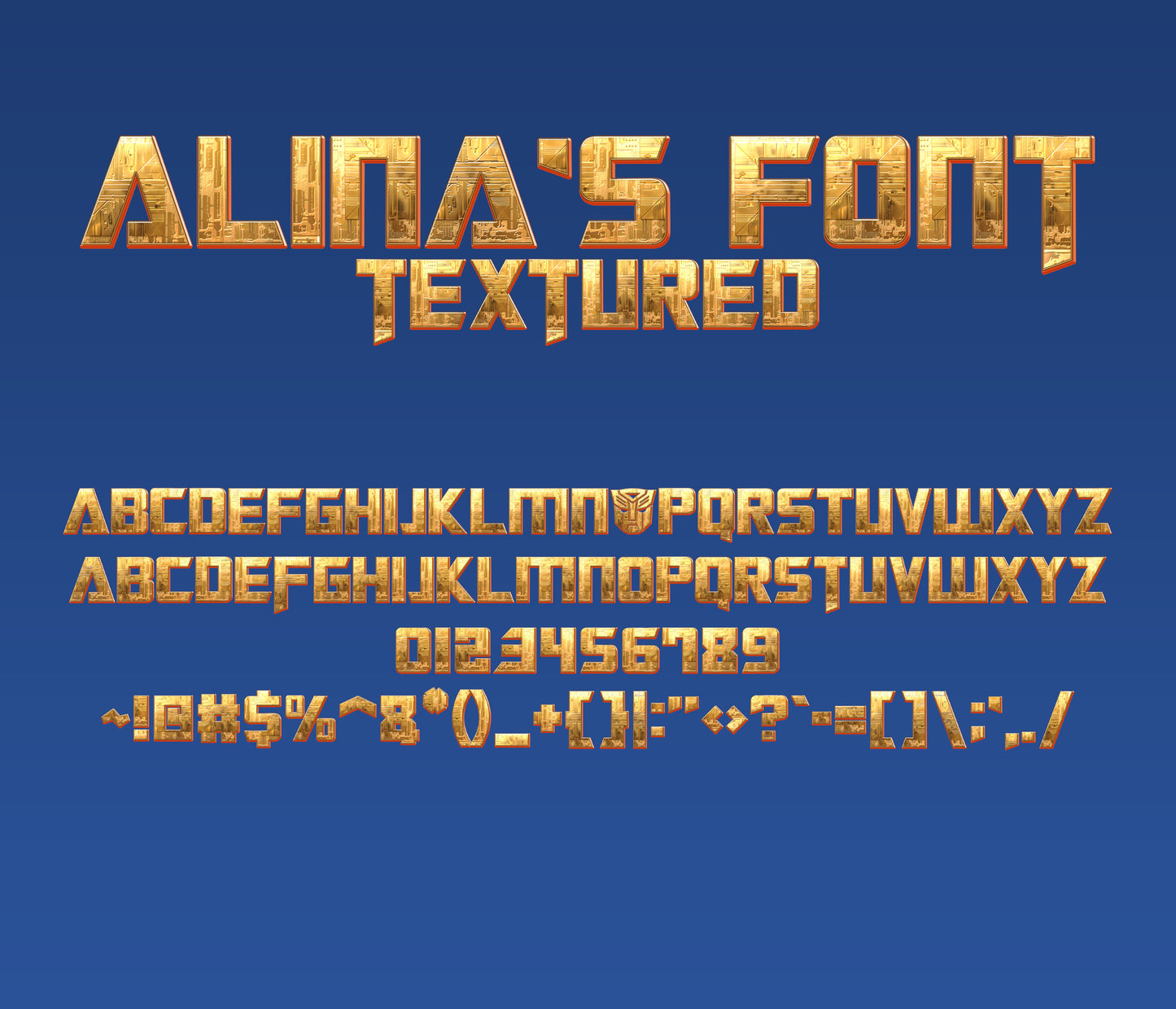 Transformers One Textured Font
