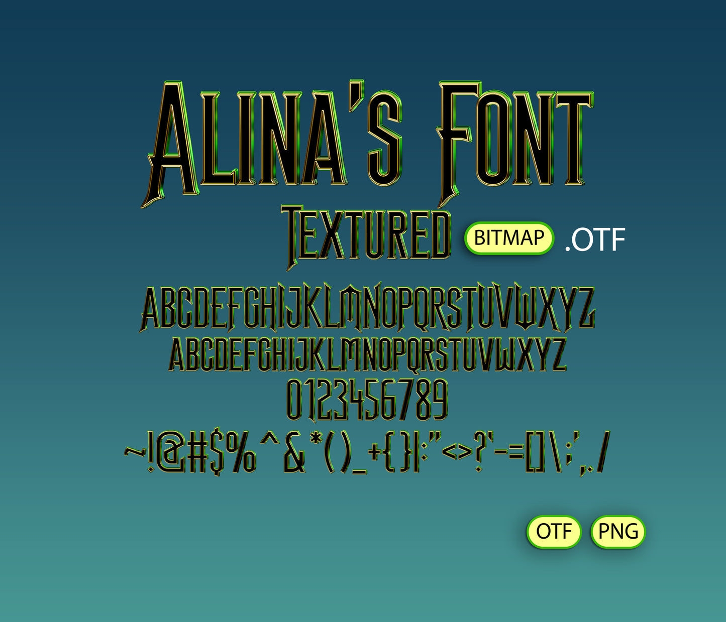 Magical Realms Font Textured