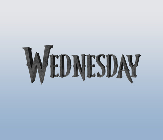 Wednesday Addams 3D Textured Font